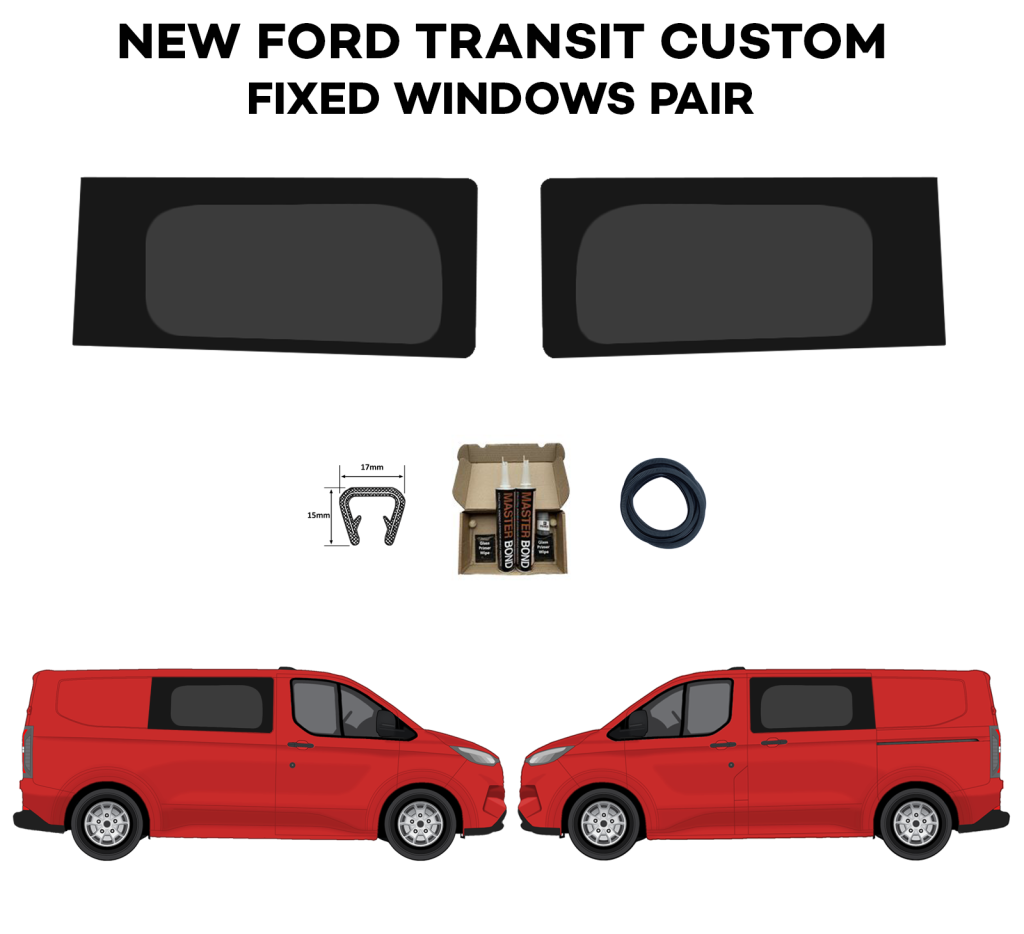 Ford Transit CUSTOM 2024 Pair Of Fixed Windows