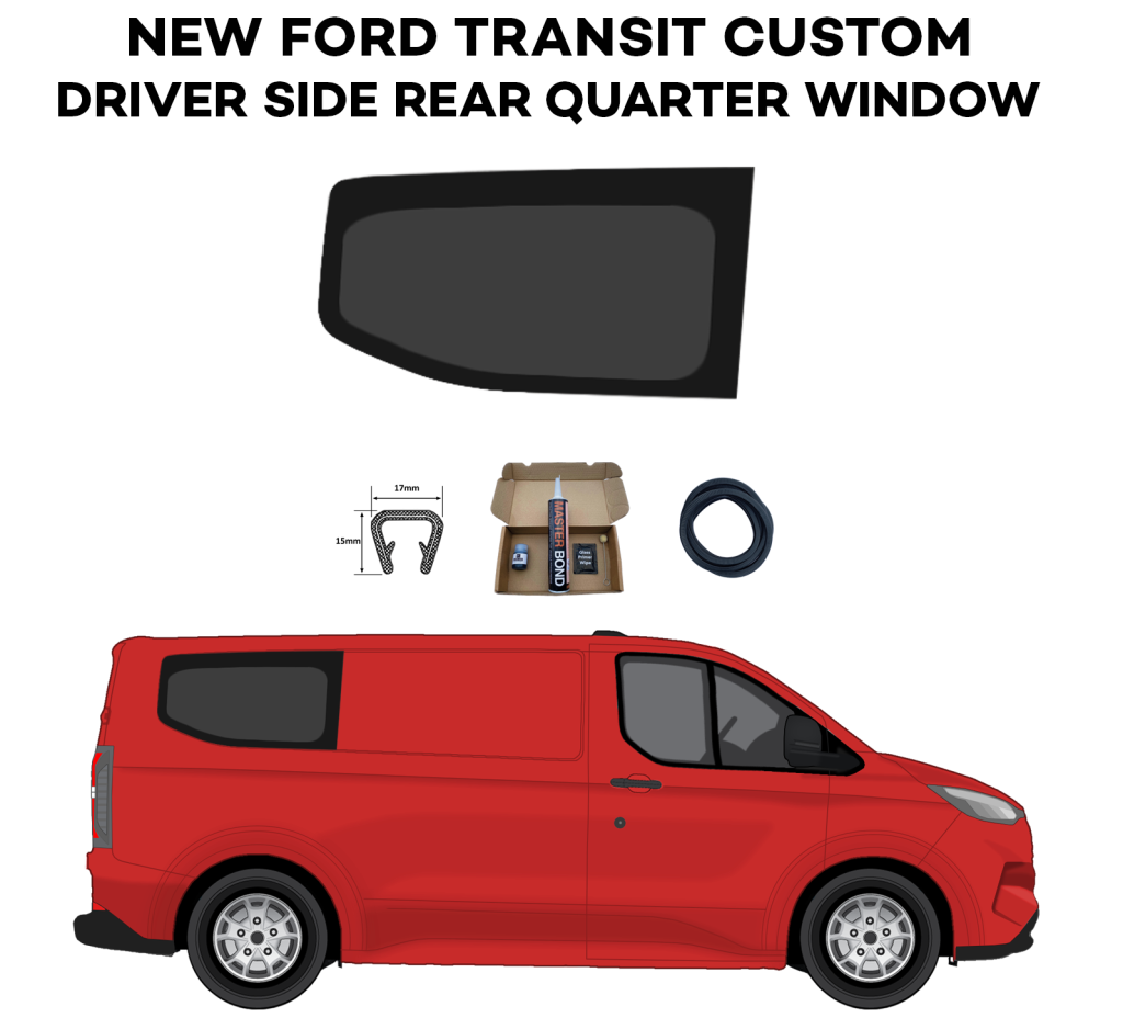 Ford Transit CUSTOM 2024 SWB Driver side Rear Quarter Window