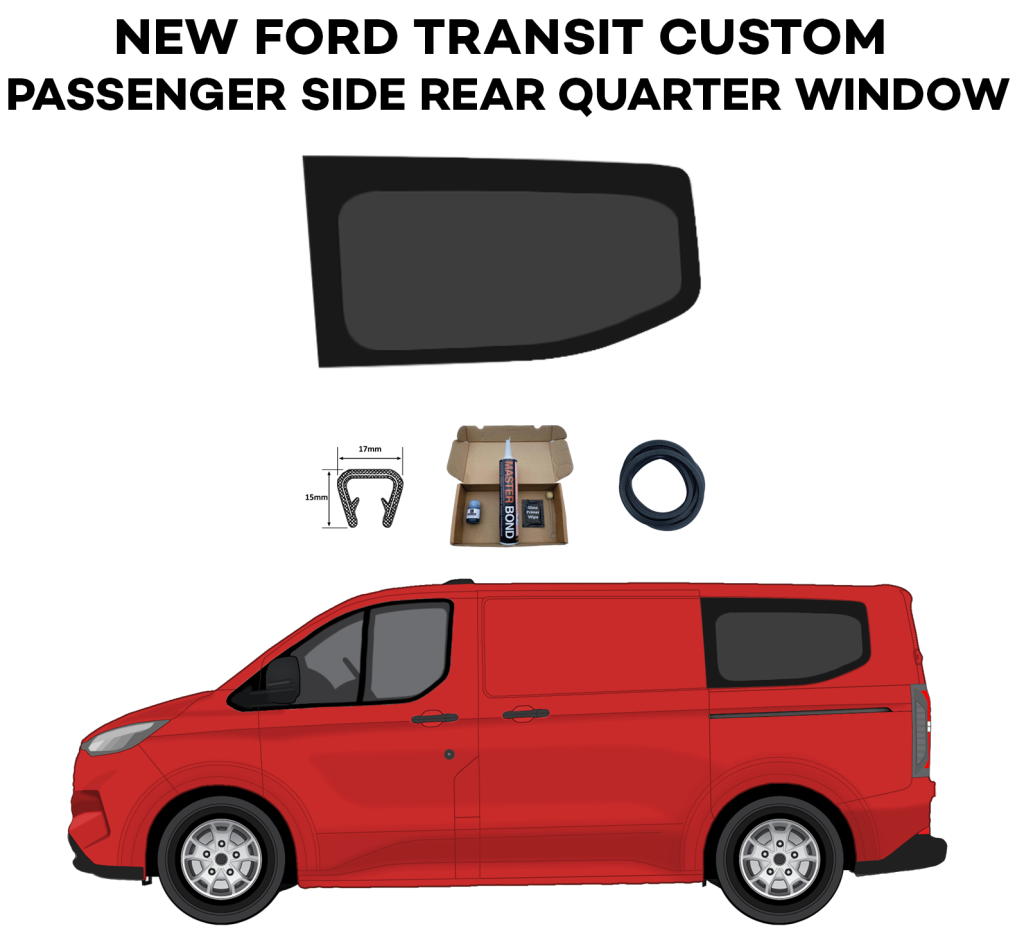 Ford Transit CUSTOM 2024 SWB Passenger side Rear Quarter Window