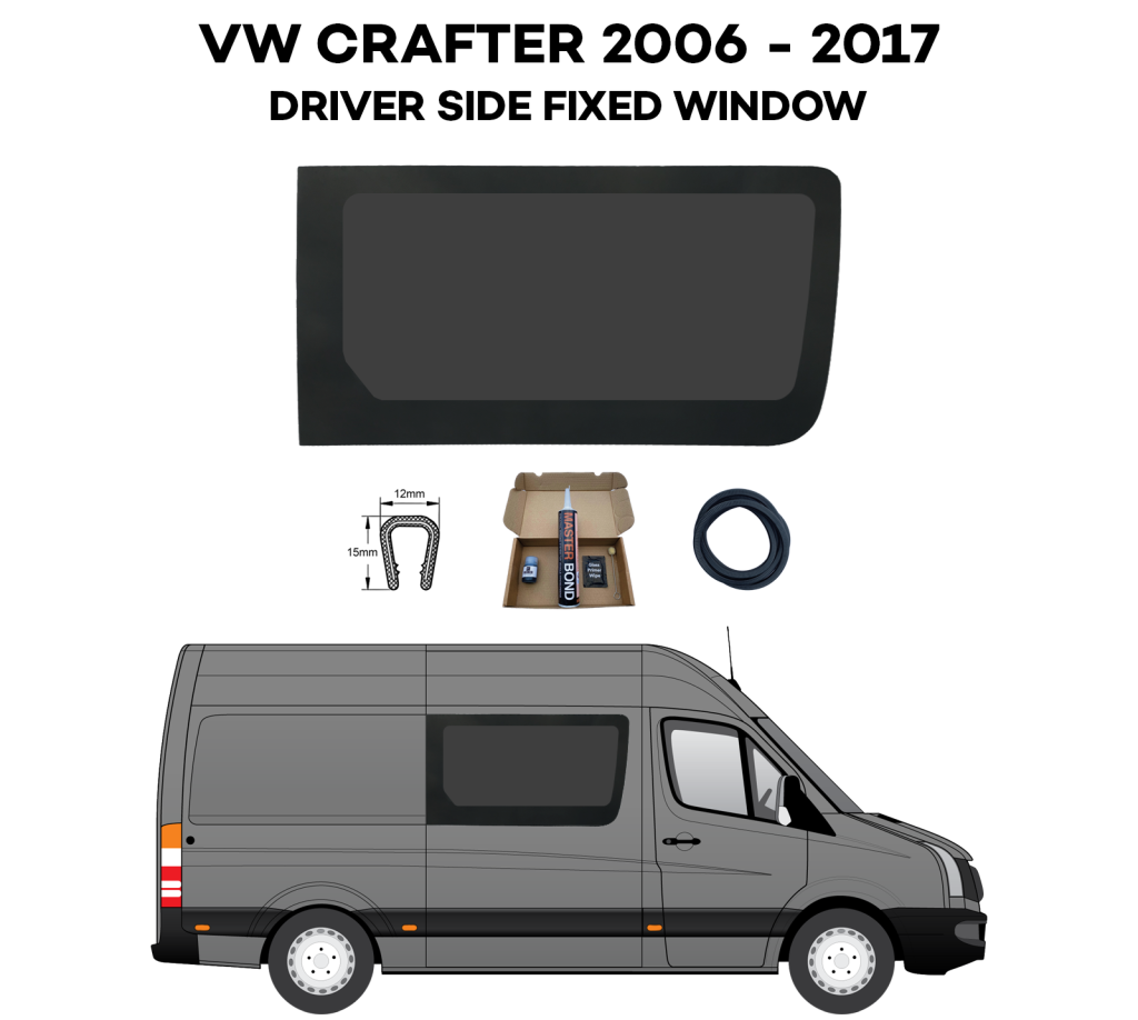 Mercedes Sprinter 06-26 Driver Side FIXED Window