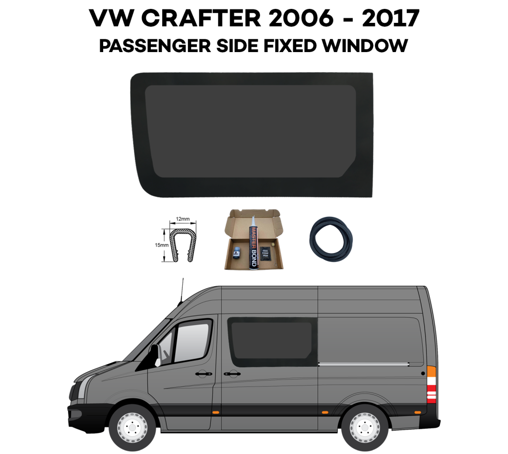 VW Crafter 06-17 MWB/LWB/XLWB Passenger Side FIXED Window