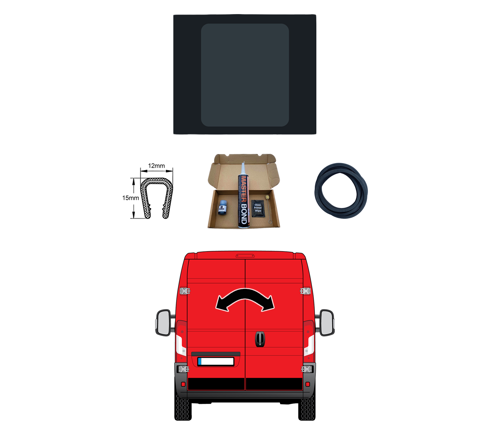 DUCATO BARN DOOR EITHER FIX KIT UTRIM 1