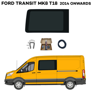 Ford Transit MK8 2014-2026 Passenger side front FIXED Window