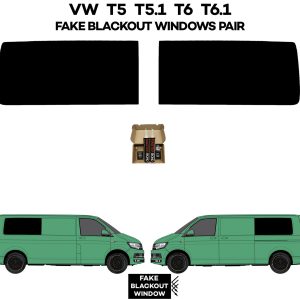trade glass uk vw volkswagen t5 t6 transporter driver passenger fake blackout windows lwb long wheel base