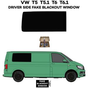 vw volkswagen t5 t6 driver side fake blackout long wheel base rear quarter window